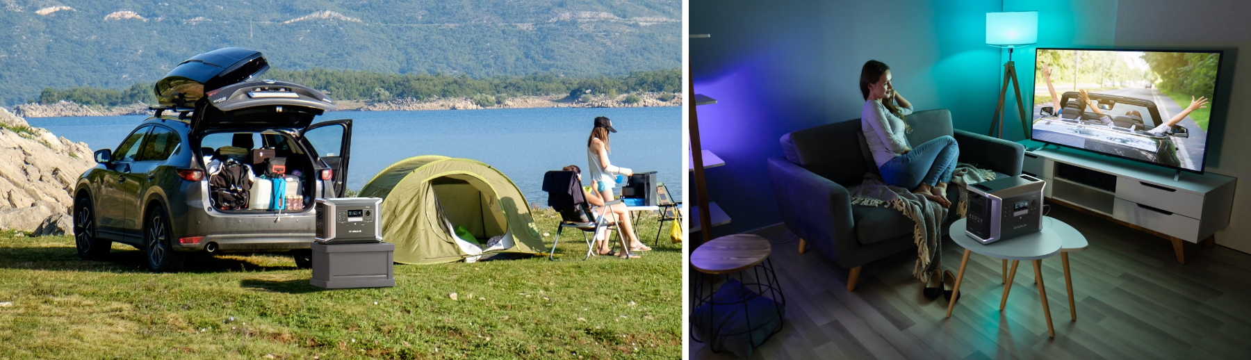 家庭でも旅行でも、すべての電力ニーズに対応、99%のデバイスに対応可能!小型家電から大型家電まですべて対応可能。ACコンセント、USBポート、DC5521ポート、さらにはNEMA TT 30 RV用ポートも搭載。家庭でも旅先でも、これ一台で安心の電力供給を実現します。