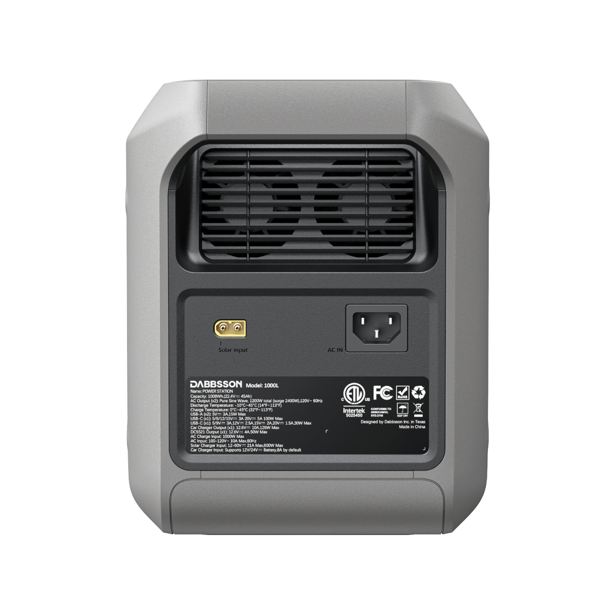 【先行予約販売】Dabbsson 1000L ポータブル電源 | 1008Wh,1200W - Dabbsson JP