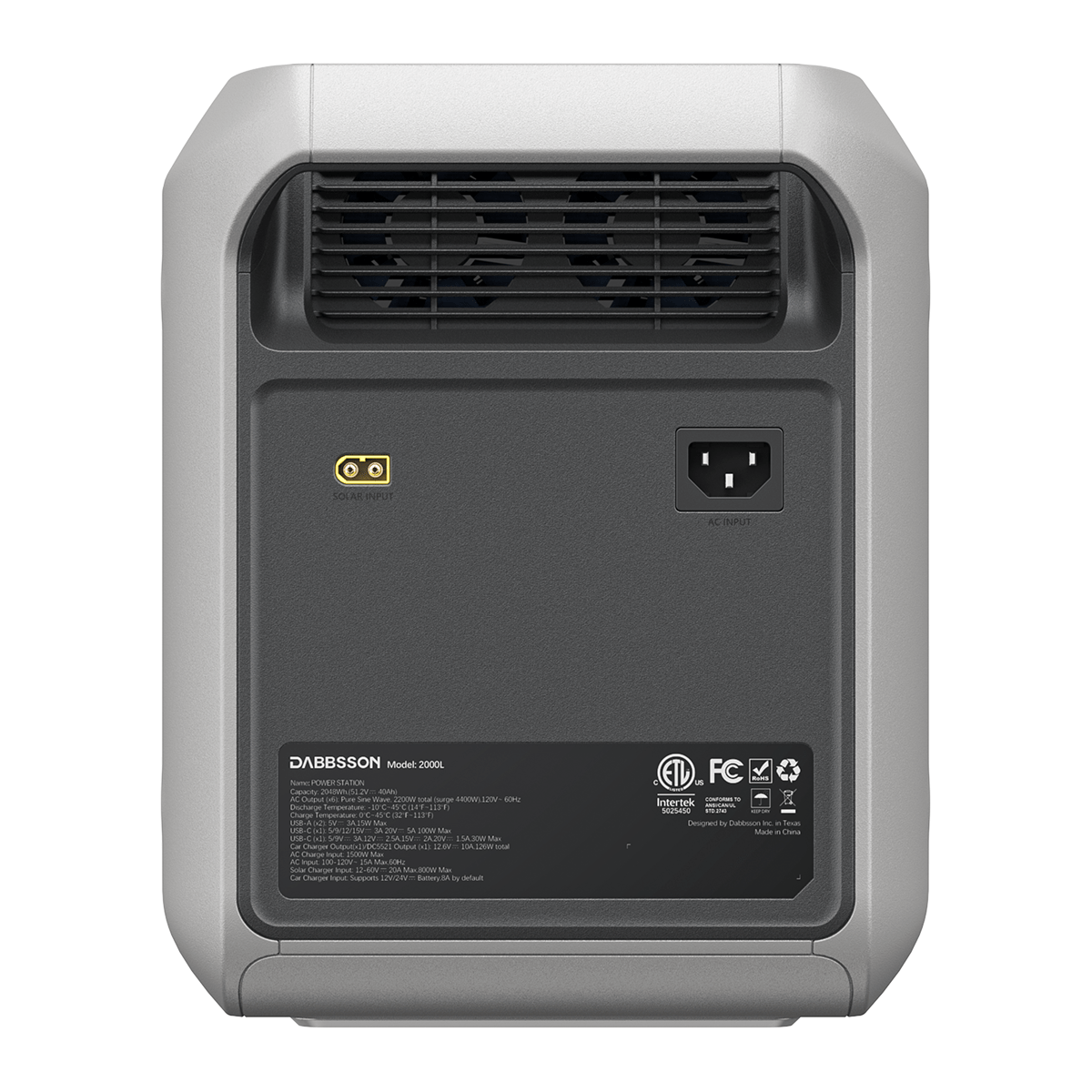 【新発売】Dabbsson 2000L ポータブル電源 | 2048Wh,2200W - Dabbsson JP