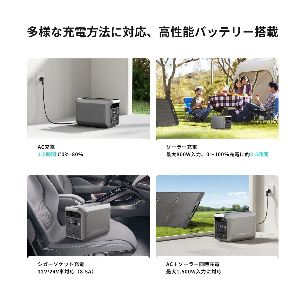 【新発売】Dabbsson 2000L ポータブル電源 | 2048Wh,2200W - Dabbsson JP
