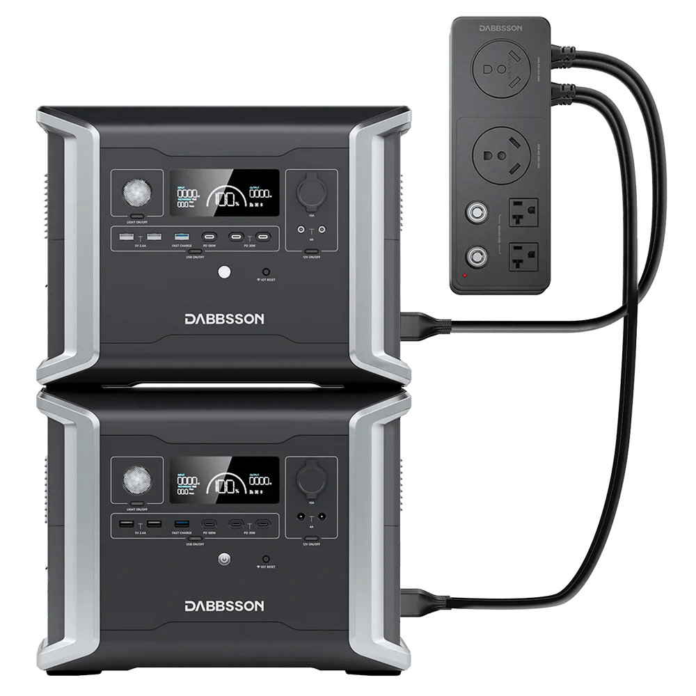 Dabbsson DBS1300ポータブル電源2台| 2,660Wh,2,300W【無料並列ボックス】 - Dabbsson JP