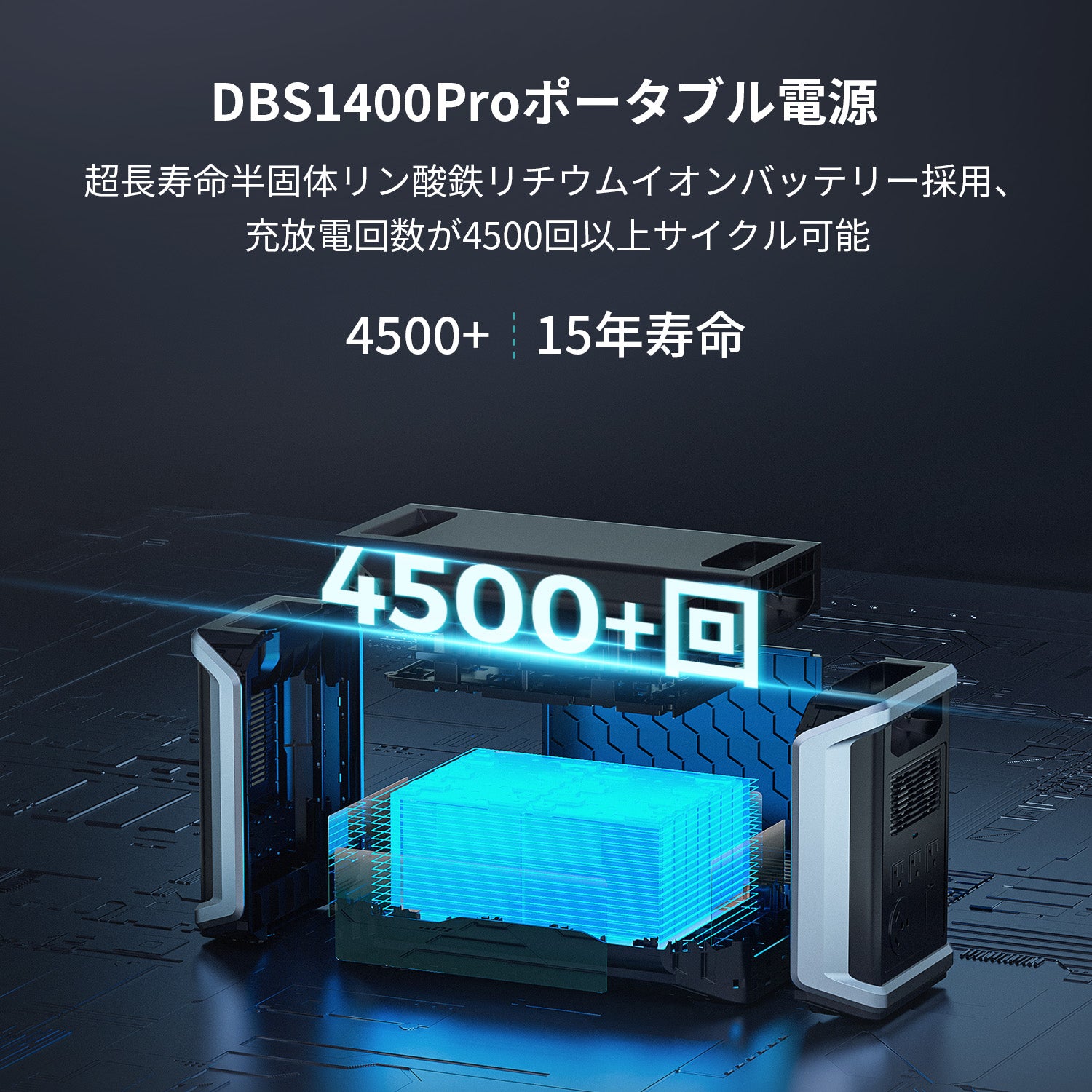 Dabbsson DBS1400 Proポータブル電源|  1382Wh,2400W