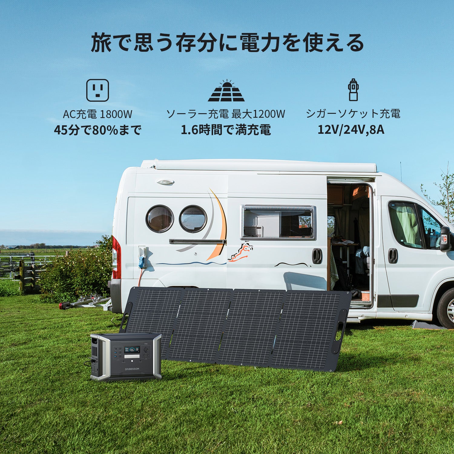 Dabbsson DBS1400 Proポータブル電源|  1382Wh,2400W