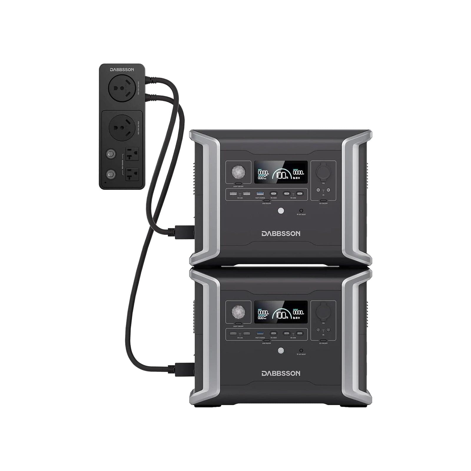 Dabbsson DBS1300ポータブル電源2台| 2,660Wh,2,300W【無料並列ボックス】